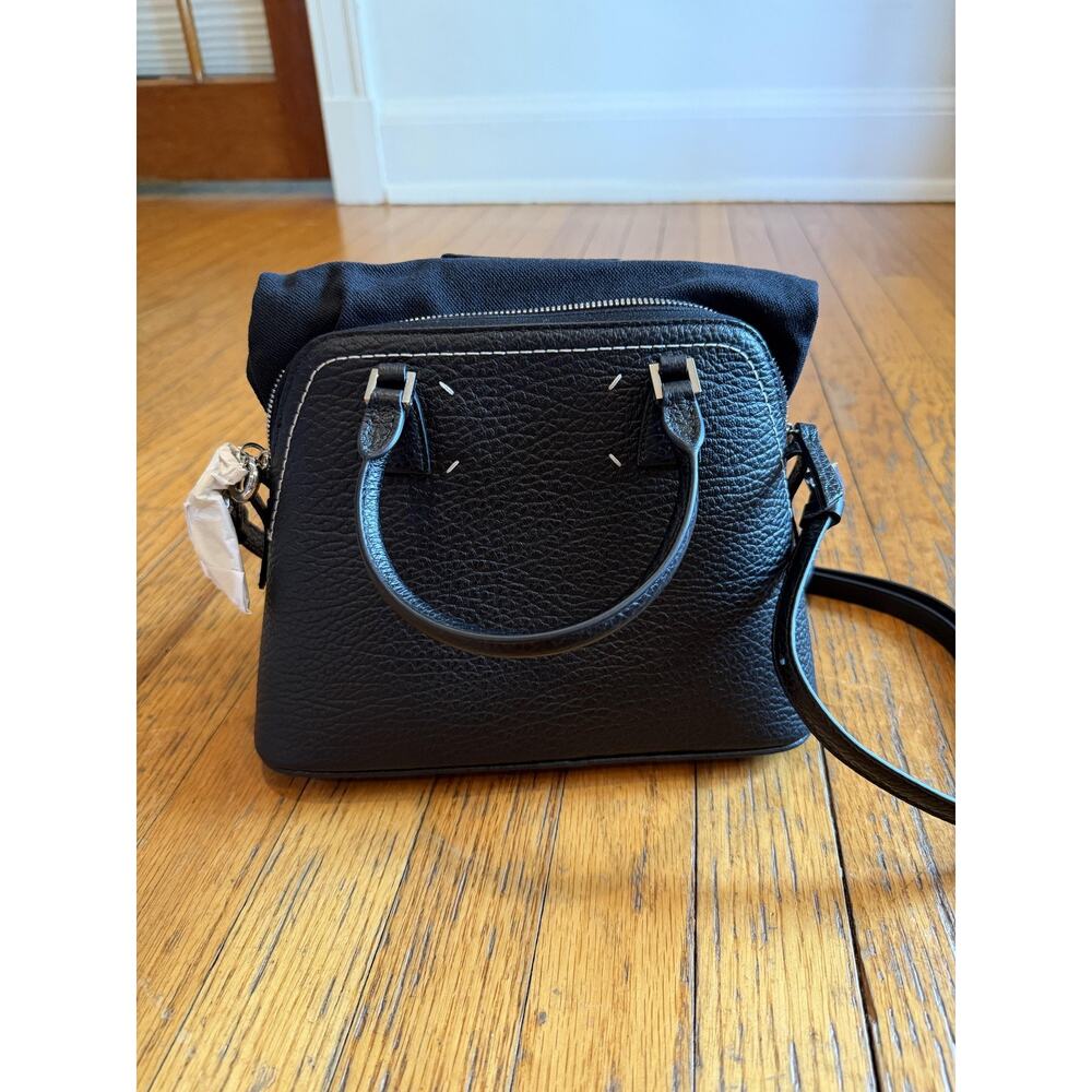 Maison Margiela 5AC Satchel Bag Womens Small Black Leather Crossbody Italy - Picture 7 of 16